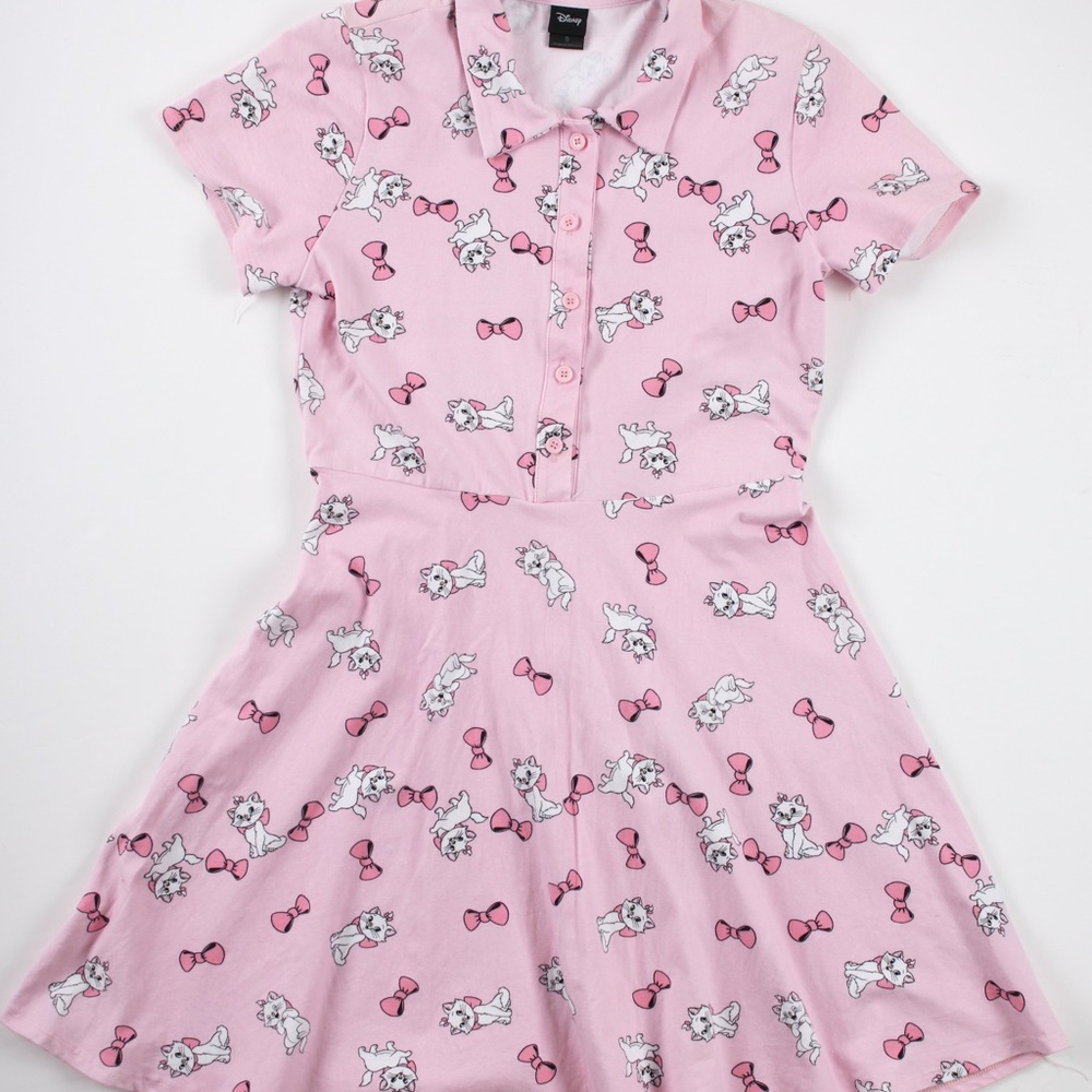Disney the Aristocats Marie collared dress, cotton/spandex, size small